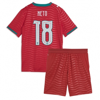 Billige Fotballdrakt Portugal Pedro Neto #18 Replika Hjemmedraktsett Barn VM 2026 Kortermet (med bukser)